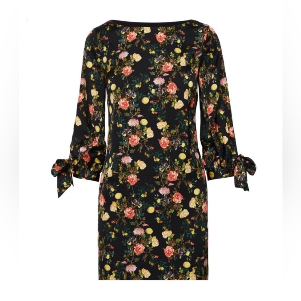 EUC Banana Republic Floral Tie-Sleeve Shift Dress